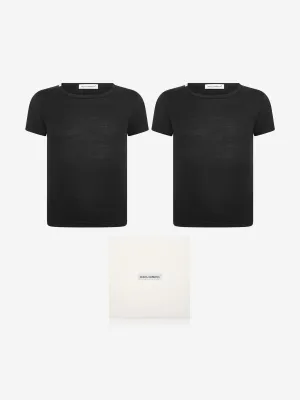 Dolce & Gabbana Boys Cotton Branded T-Shirt Set (2 Pack)
