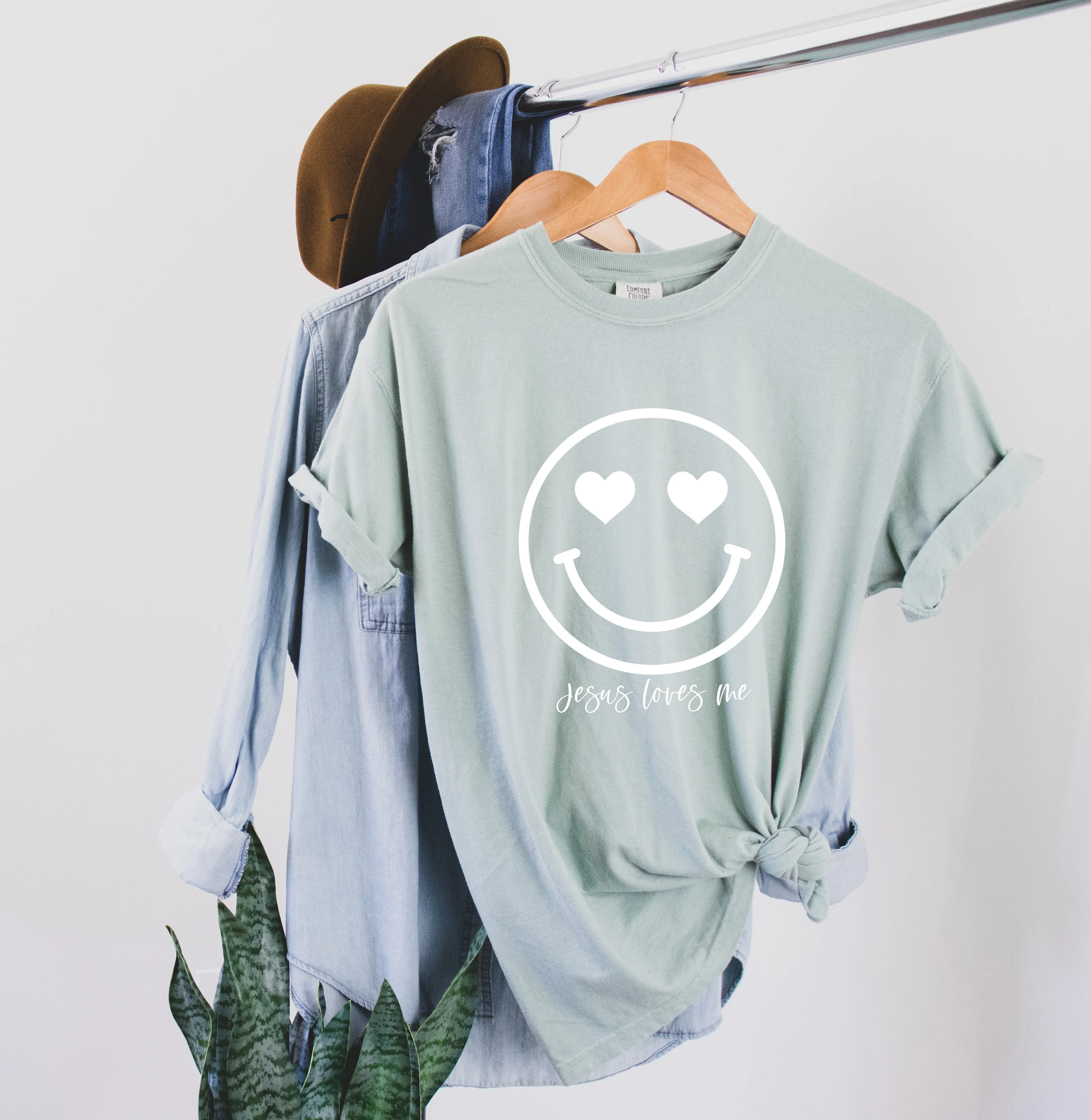 Easter Heart Smile Comfort Colors T Shirt