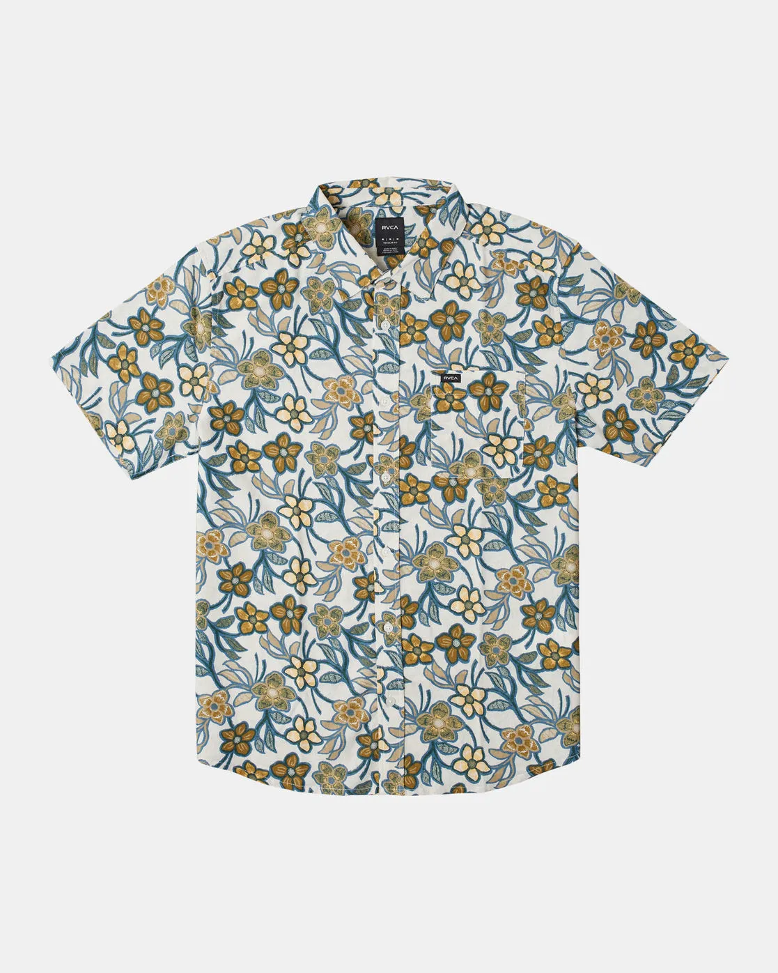 Evening Floral Shirt - Silver Bleach