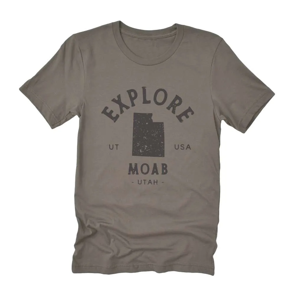 Explore State w/ City, State - Short Sleeve T-Shirt