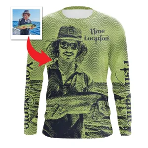 Fishing Multicolor Shirt Custom Name, Image, Time, Location 3D Long Sleeve Shirts Fishing gift