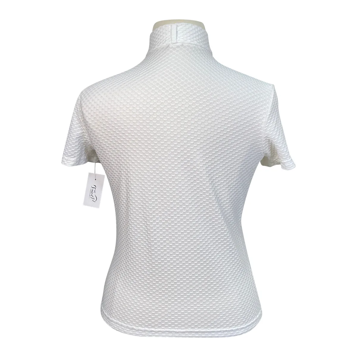 FITS Waffle Tech Show Shirt w/Stock Tie in White - Women's Medium