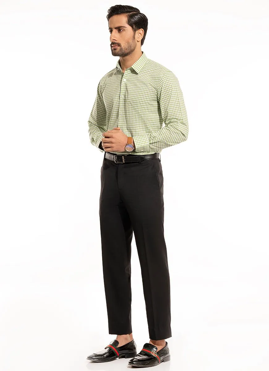 Formal Shirt - Supernova Green Mini Checks