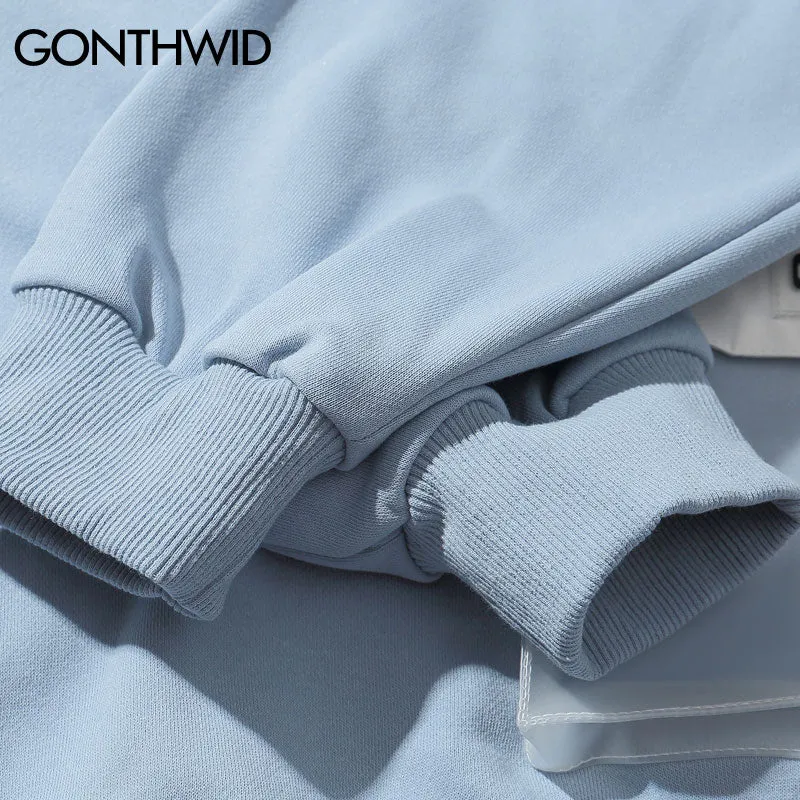 Front Pockets Color Block Patchwork Hoodies
