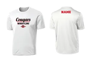 Goetz Cougars Wrestling Dryfit Performance Tee - White