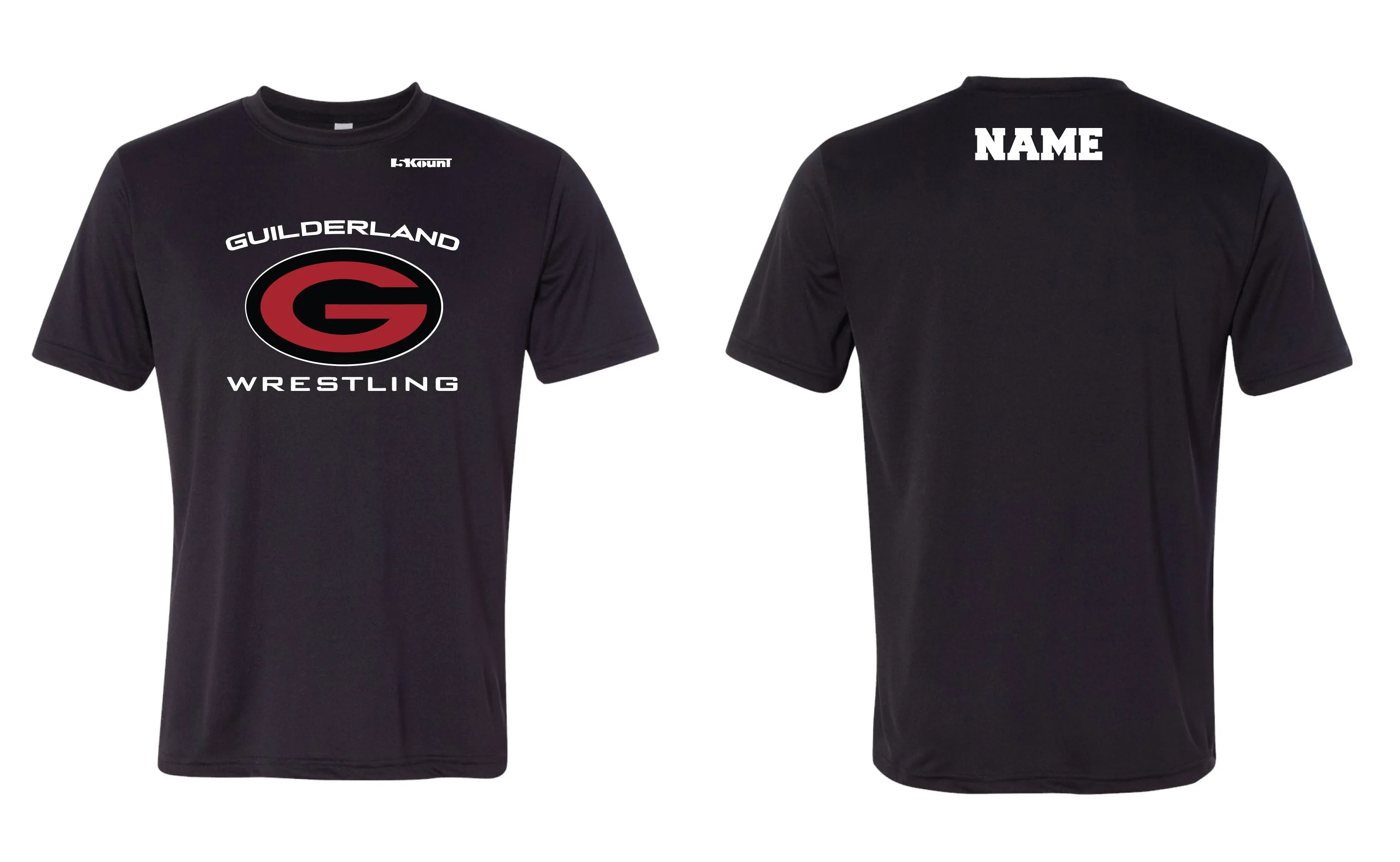 Guilderland Wrestling Dryfit Performance Tee - Black