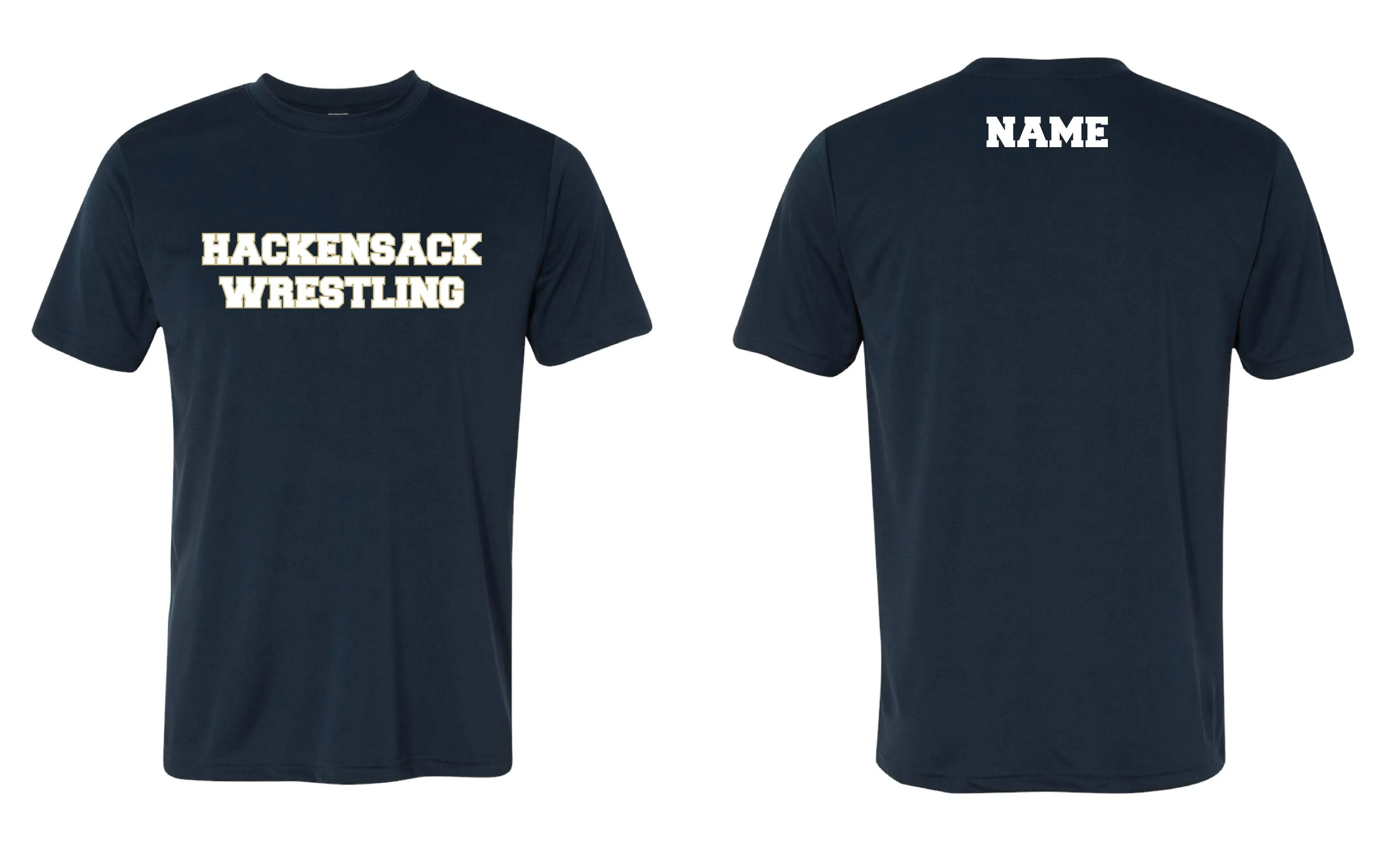 Hackensack Wrestling Dryfit Performance Tee - Navy