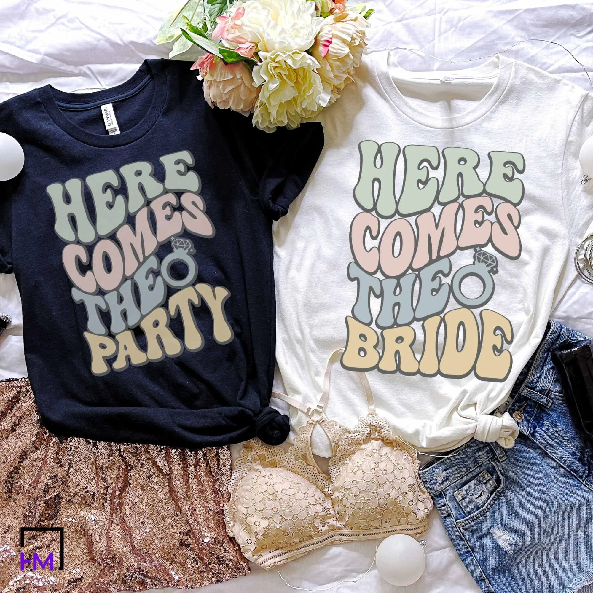 Here Comes the Bride, Here Comes the Party Shirts, Funny Bachelorette Party Shirts