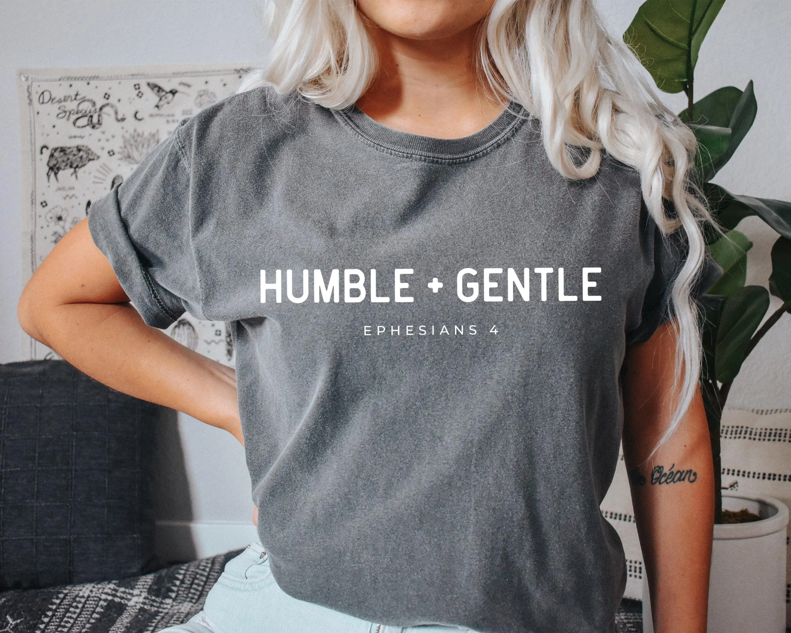 Humble   Gentle Be Kind Christian Comfort Colors T Shirt