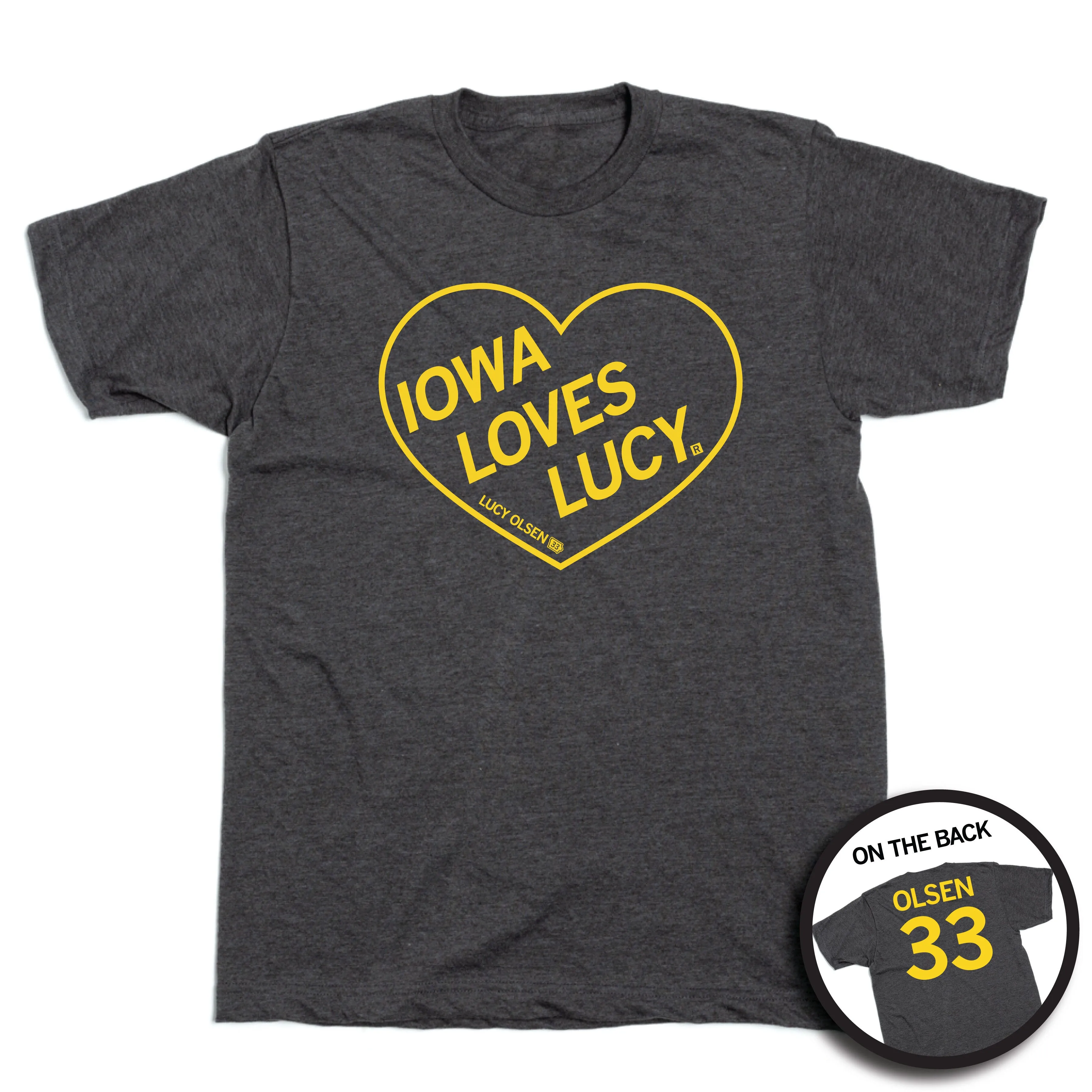 Iowa Loves Lucy Charcoal