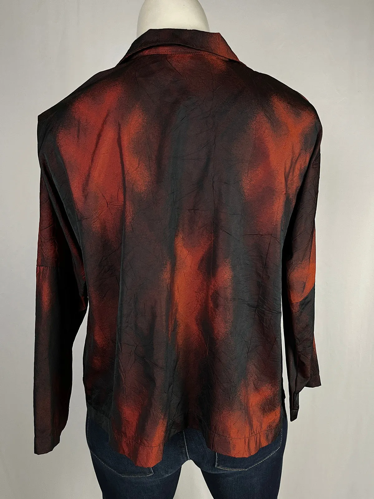 ITEMZ Open Size Red & Black Crinkle Shirt