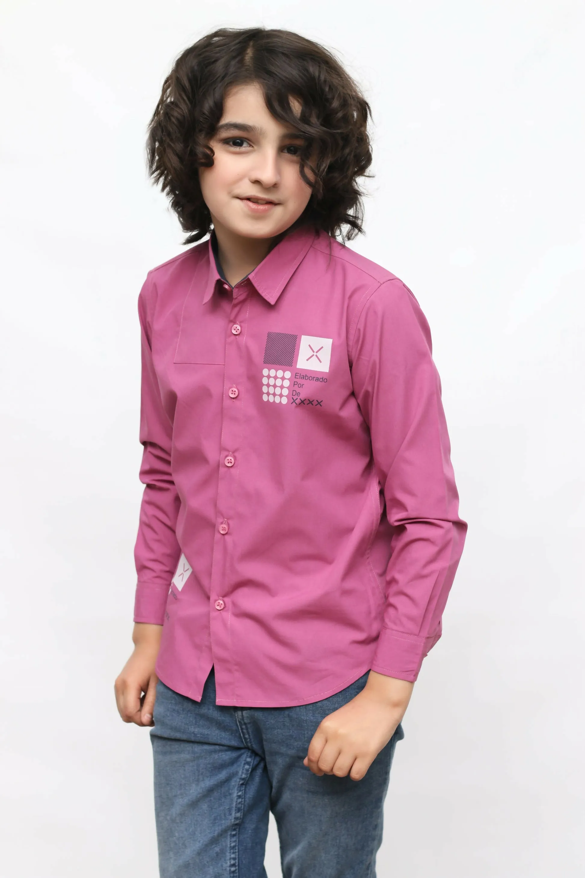 KID'S LIGHT PURPLE CASUAL SHIRT