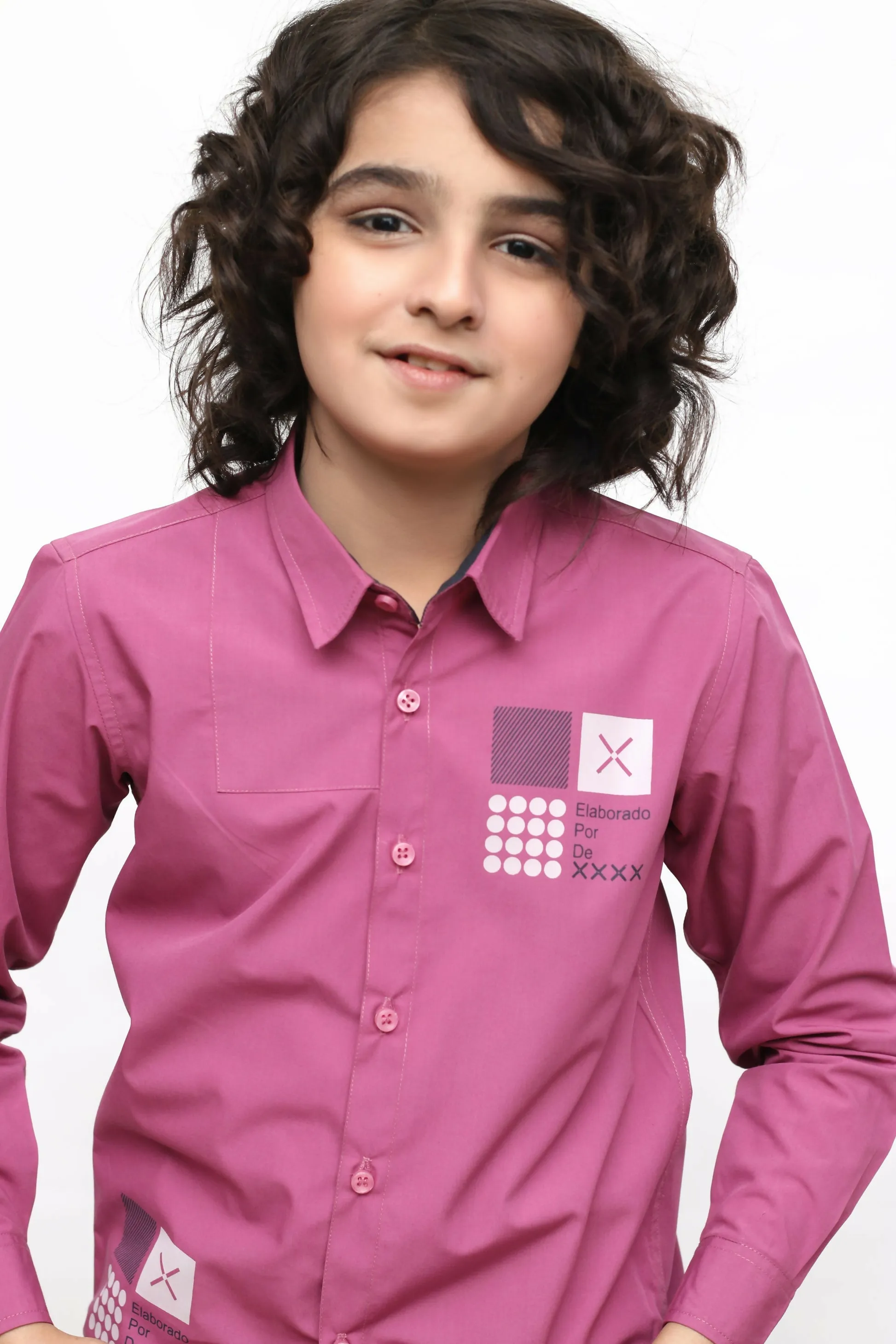 KID'S LIGHT PURPLE CASUAL SHIRT