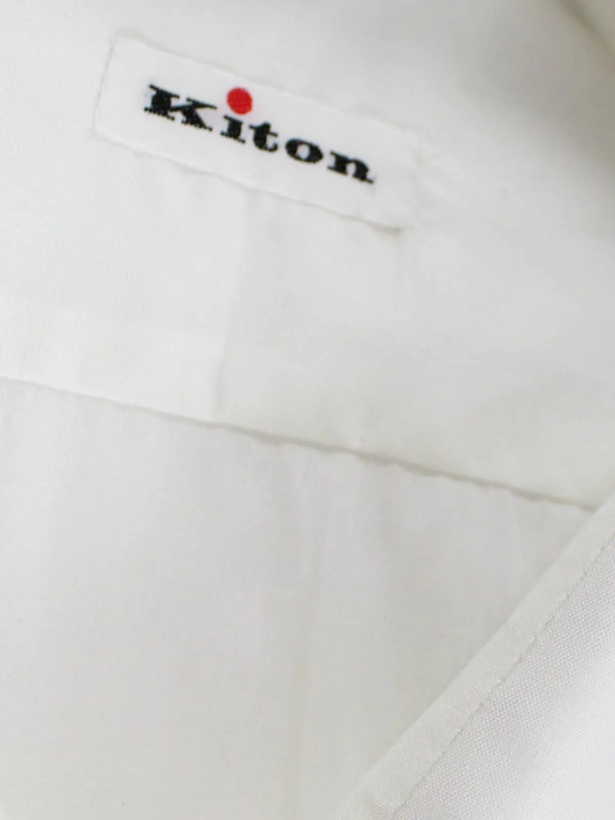 Kiton Dress Shirt White - Spread Collar 42 - 16 1/2