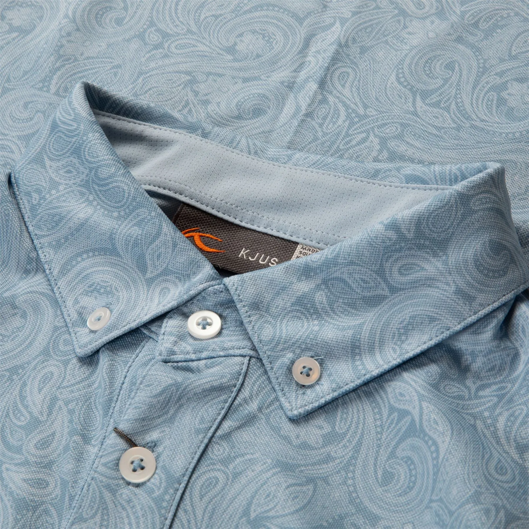 Lance Printed Polo Neptune/Blue Fog - AW24