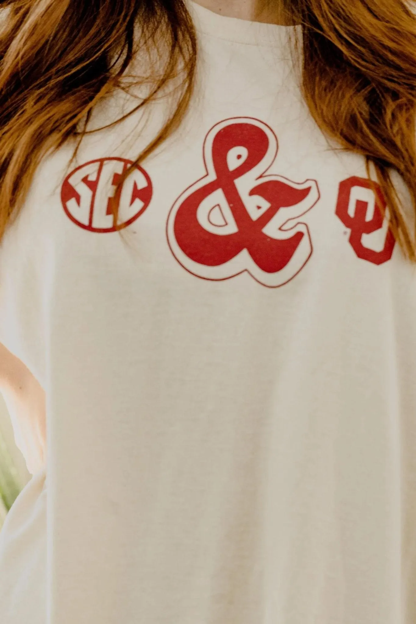 LivyLu: OU Oklahoma Sooners/SEC Ampersand Thrifted Tee