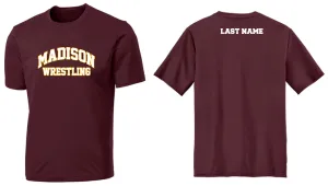 Madison Wrestling Dryfit Performance Tee - Maroon