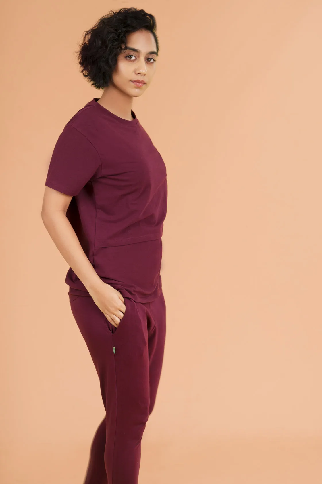 Materniy Solid Colour Nursing T-shirts