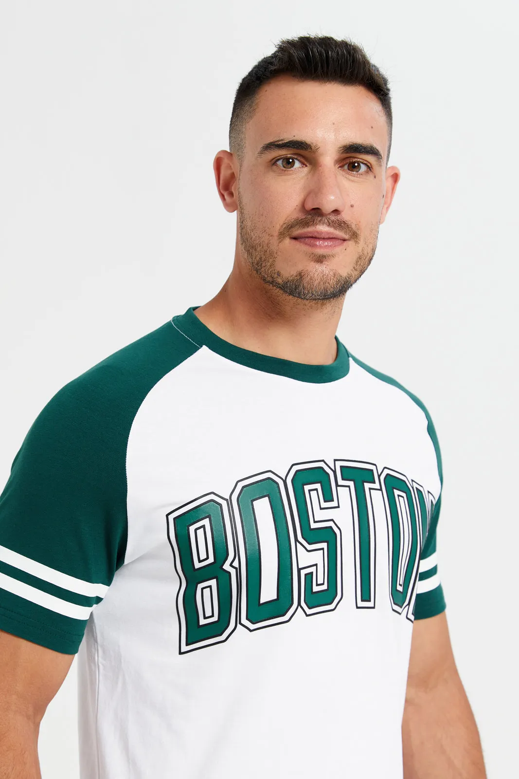 Men Green Active T-Shirt
