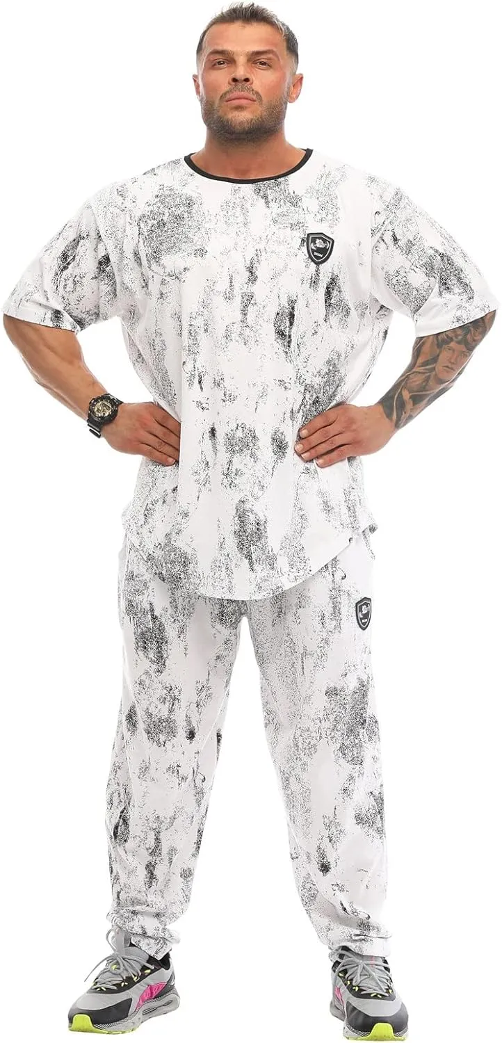 Men's Oversize T-Shirt 100% Cotton Gym Rag Top Active Tee