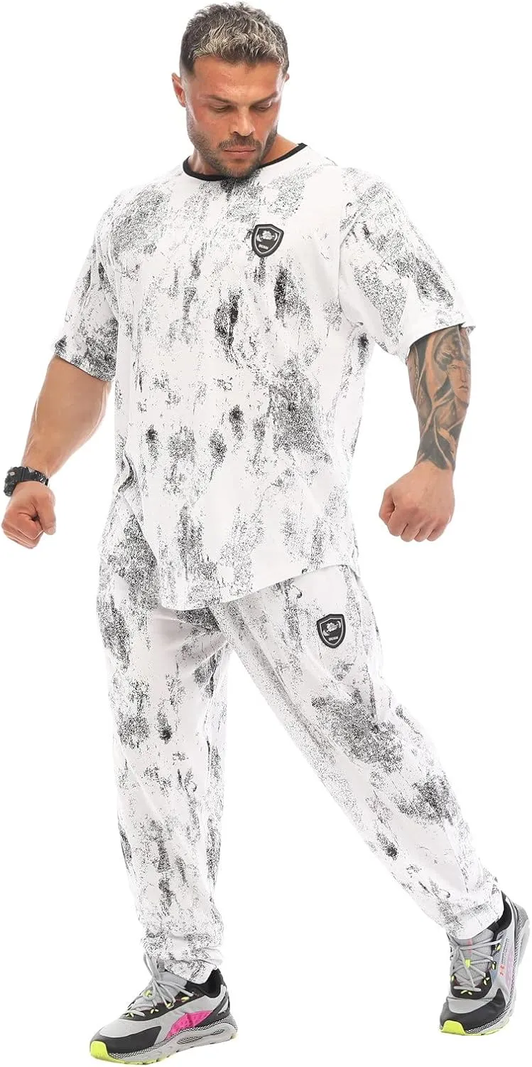 Men's Oversize T-Shirt 100% Cotton Gym Rag Top Active Tee
