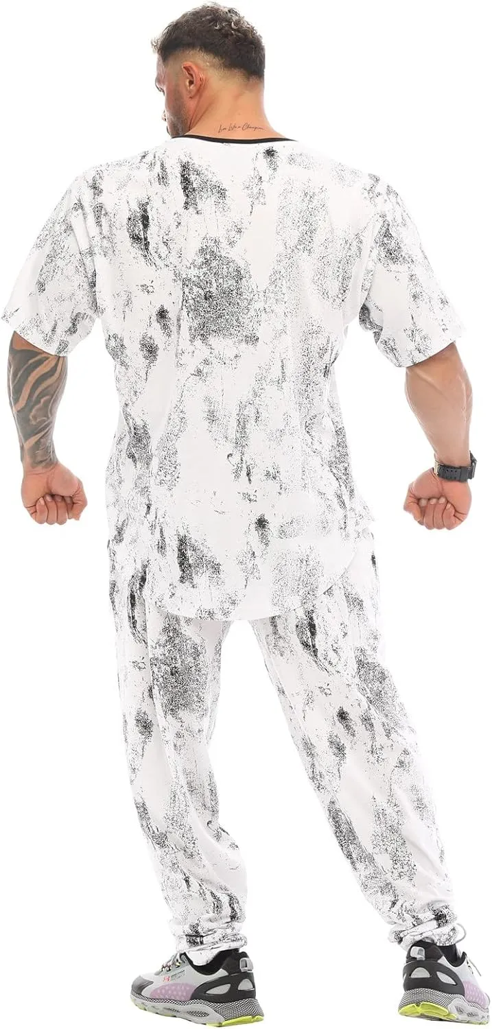 Men's Oversize T-Shirt 100% Cotton Gym Rag Top Active Tee