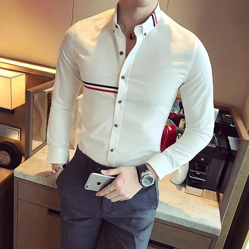 Men's Plus Size Long Sleeve Slim Fit Shirts