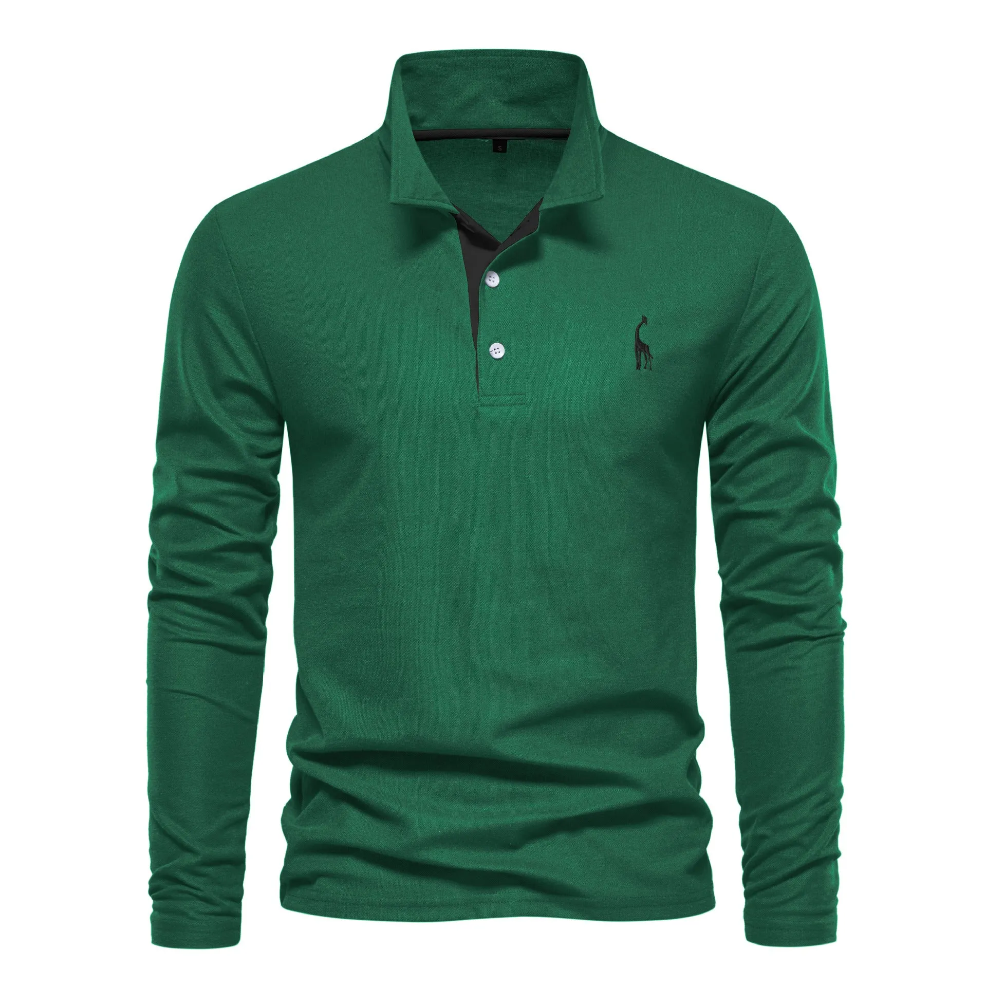 Men's Polo Shirt with Deer Embroidery