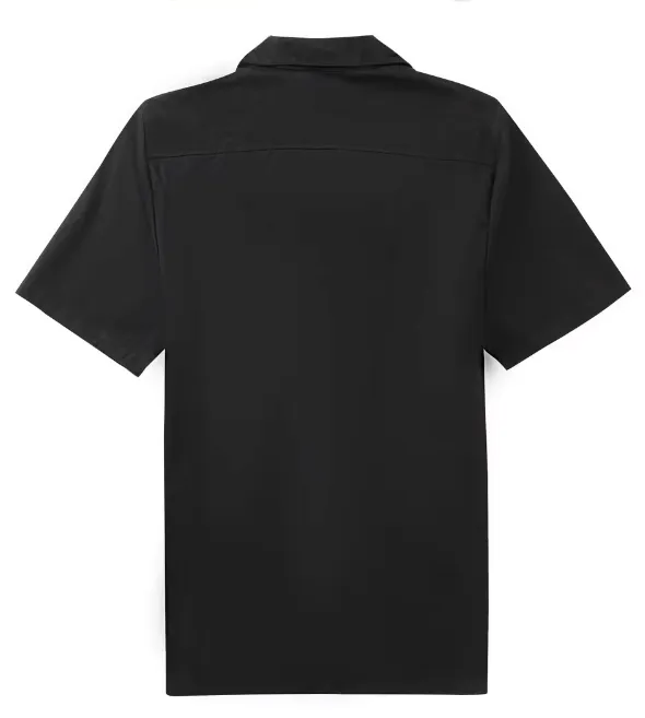Mens Vintage Style Bowling Dress Shirt - Black/White Diamond