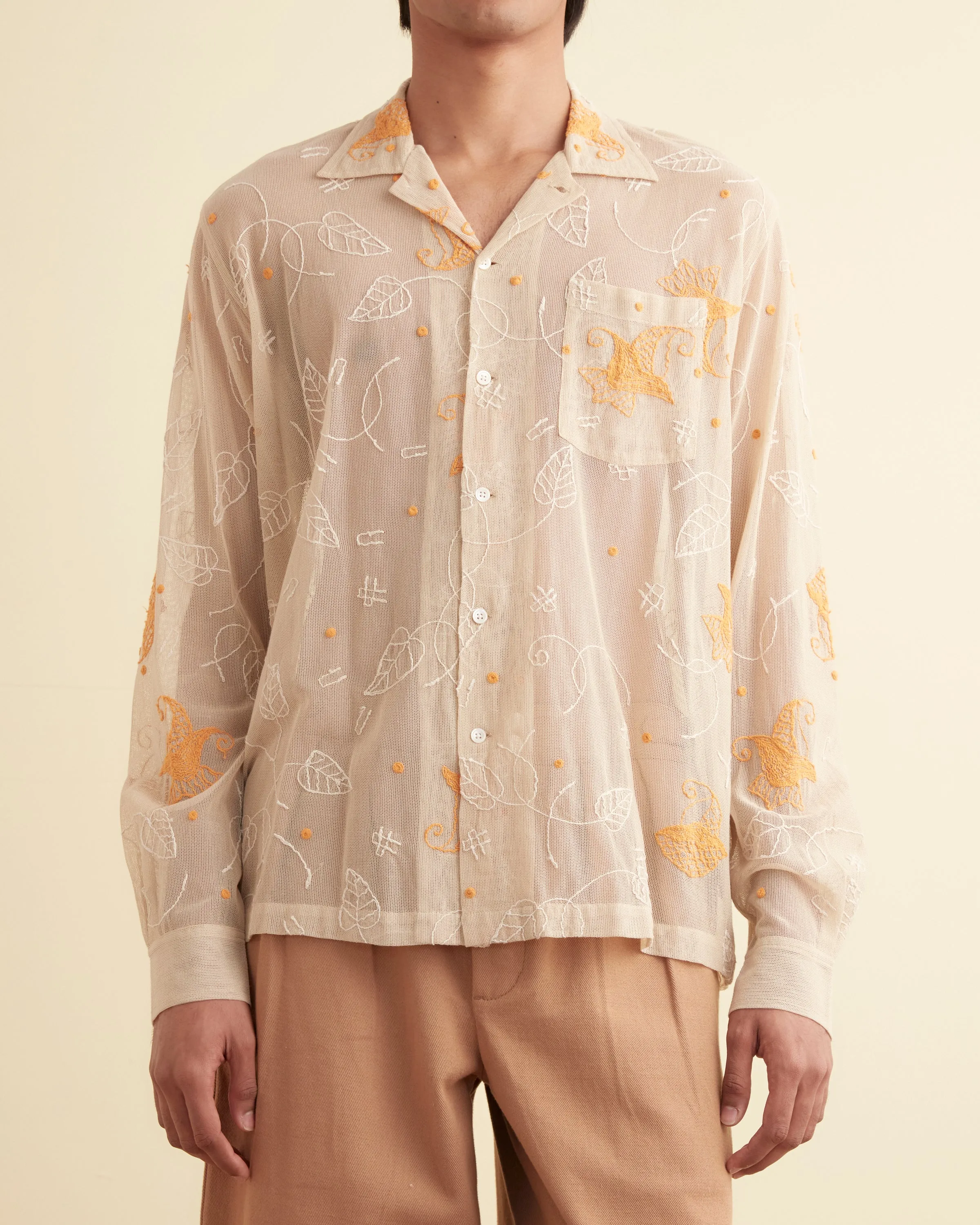 Mesh Lilium Long Sleeve Shirt