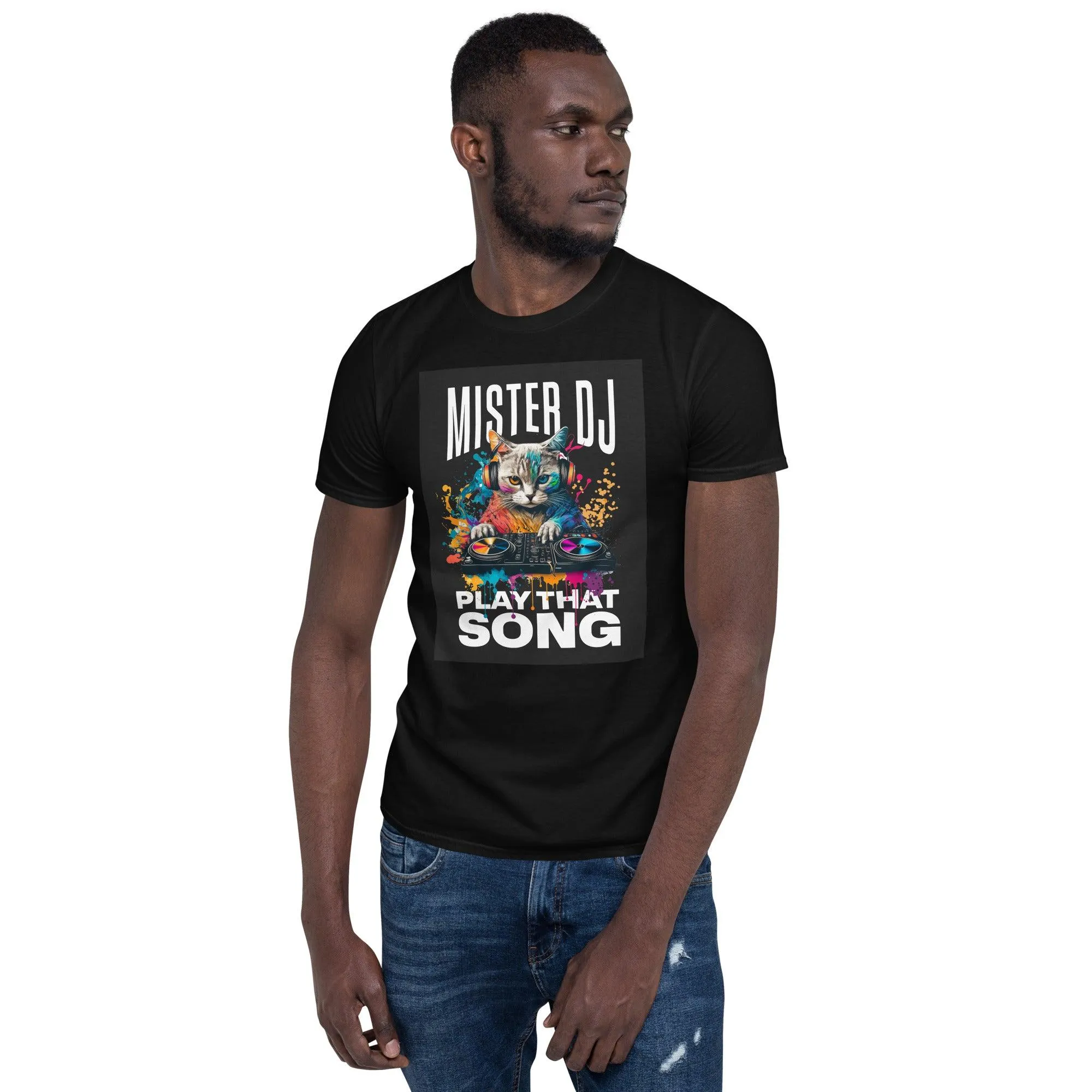 Mister Cat DJ Play That Song | Unisex Soft Style T-Shirt