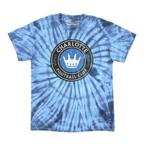 Mitchell & Ness Charlotte FC Vintage Logo Tie Dye T-Shirt Aqua