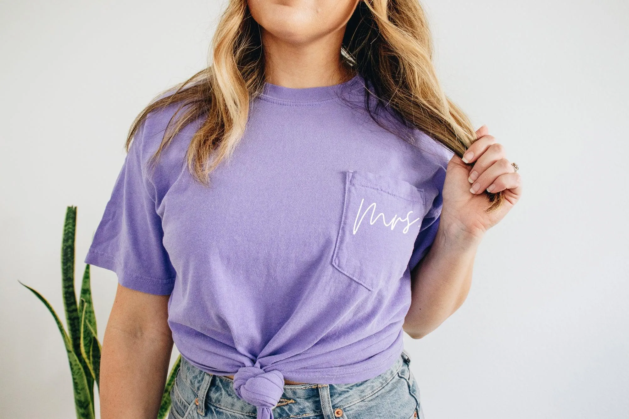 Mrs. Bride Comfort Colors Pocket T Shirt