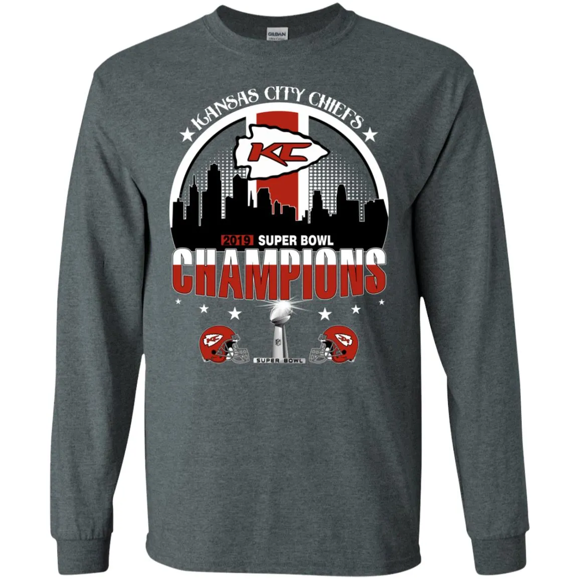 Nfl – Kansas City Chiefs 2019 Super Bowl Champions Football Men Long Sleeve Shirt