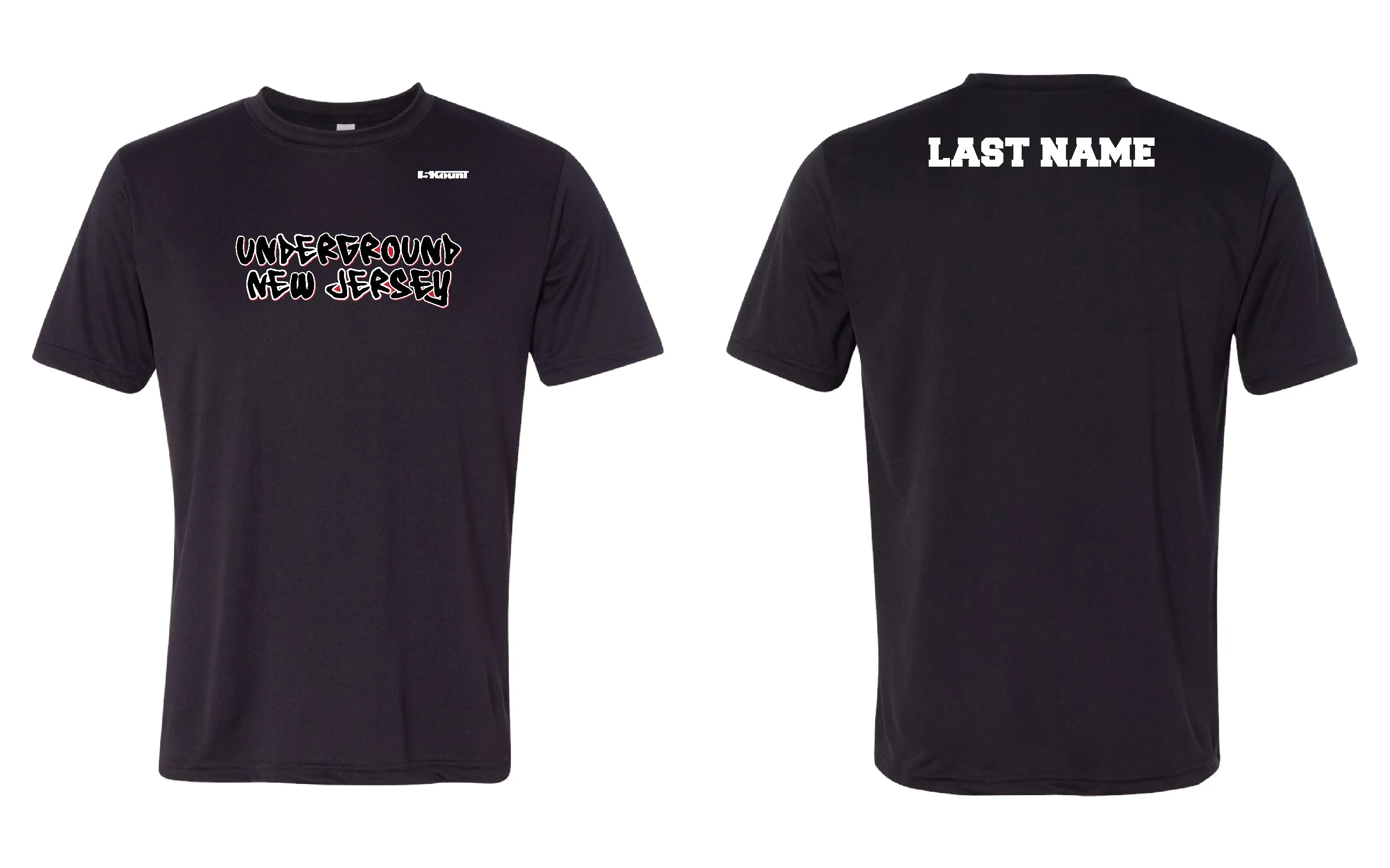 NJ Underground Wrestling Club Dryfit Performance Tee - Black