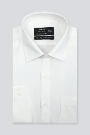 Off White Self Formal Men Shirt