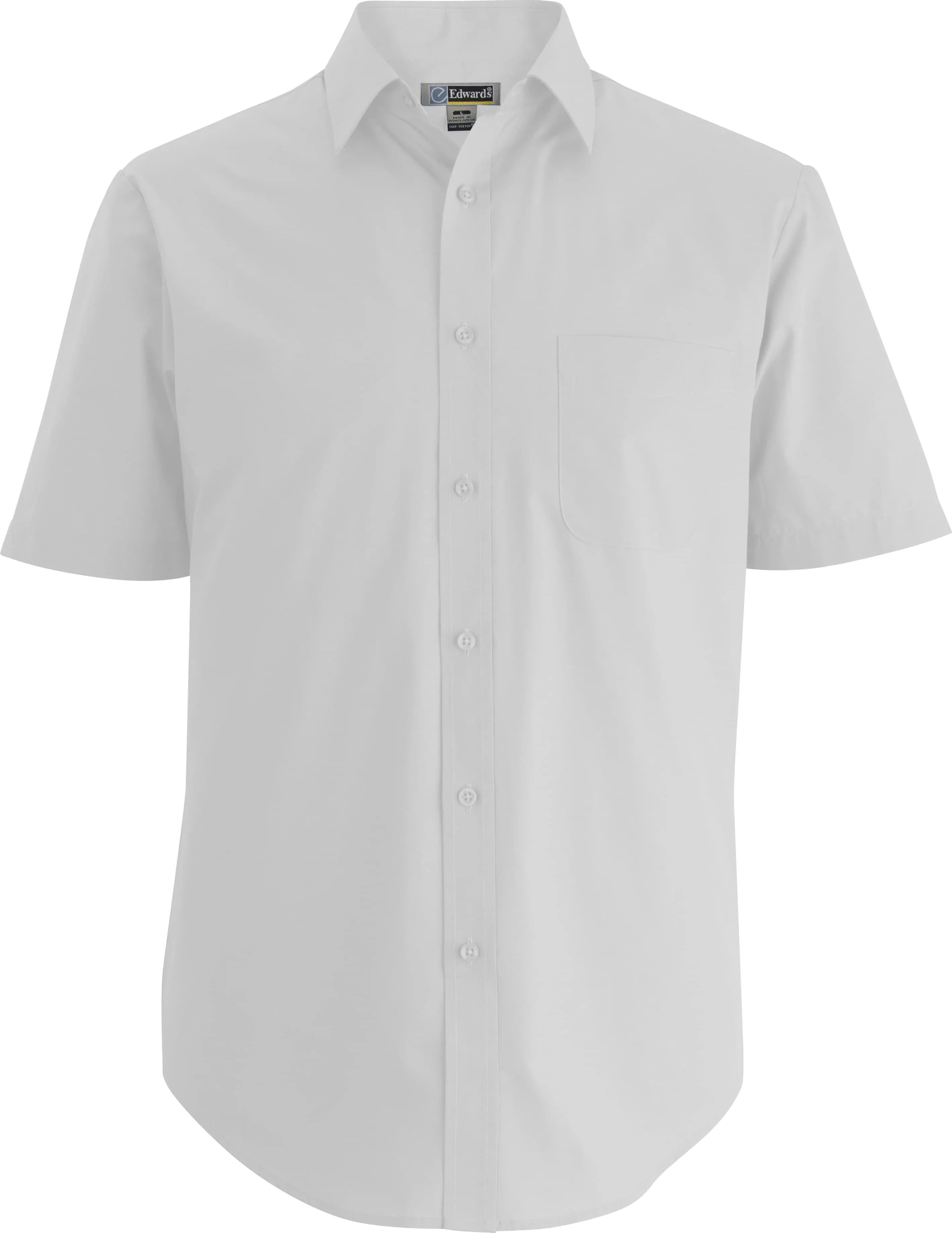 OUTLET-Edwards Mens Essential Broadcloth Shirt Short Sleeve