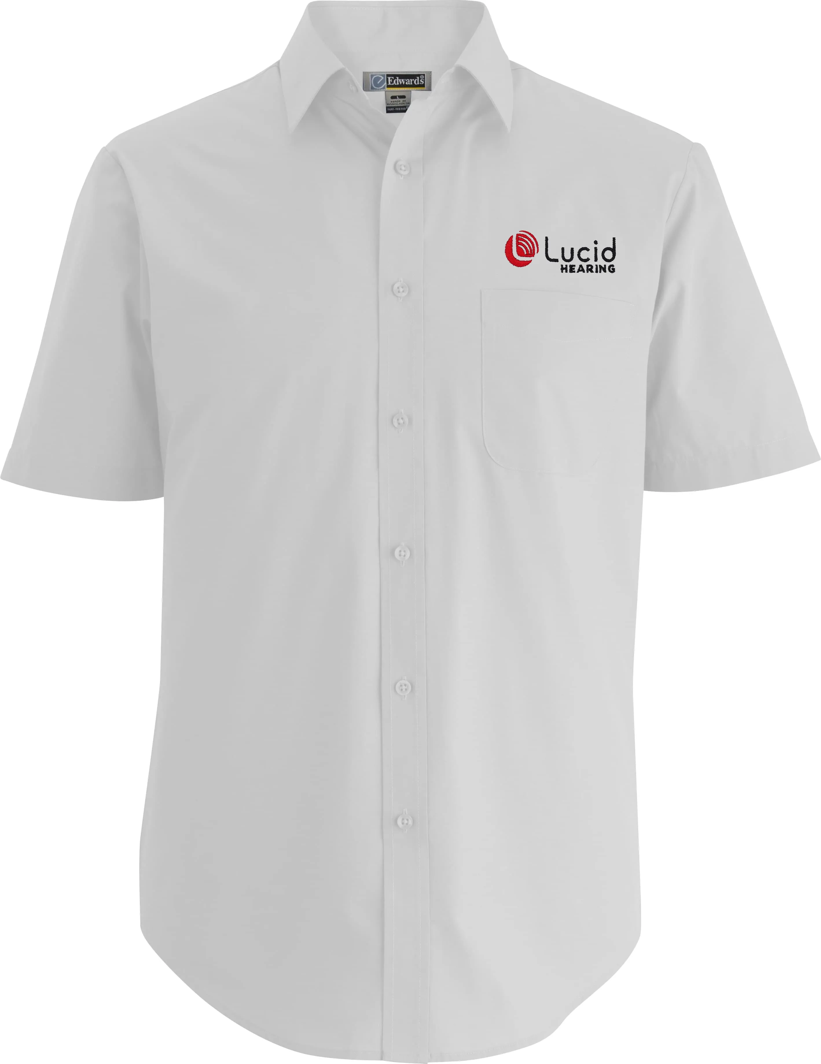 OUTLET-Edwards Mens Essential Broadcloth Shirt Short Sleeve
