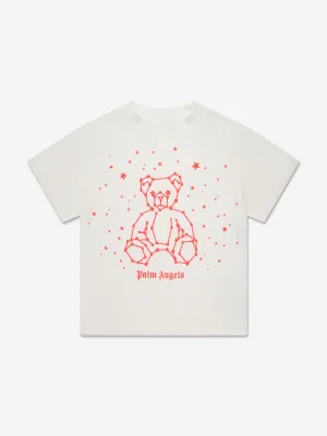 Palm Angels Boys Astro Bear T-Shirt in White