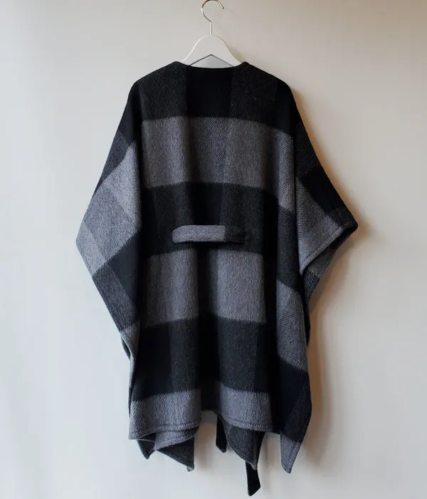 PHEENY/BIG BLOCK CHECK SHORT GOWN (GRAY)