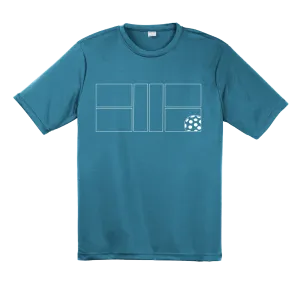 Pickleball Court (White) | Men's Short Sleeve Athletic Shirt | 100% Polyester