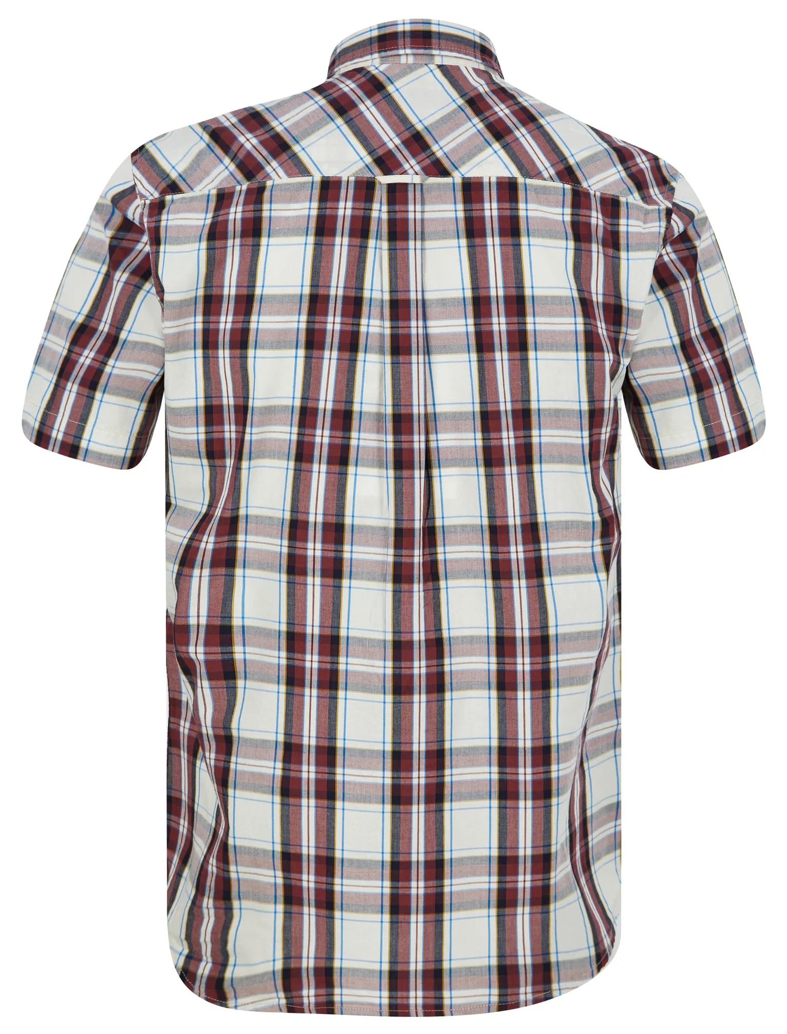 Pinzon Checked Cotton Short Sleeve Shirt in Red Check  - Tokyo Laundry