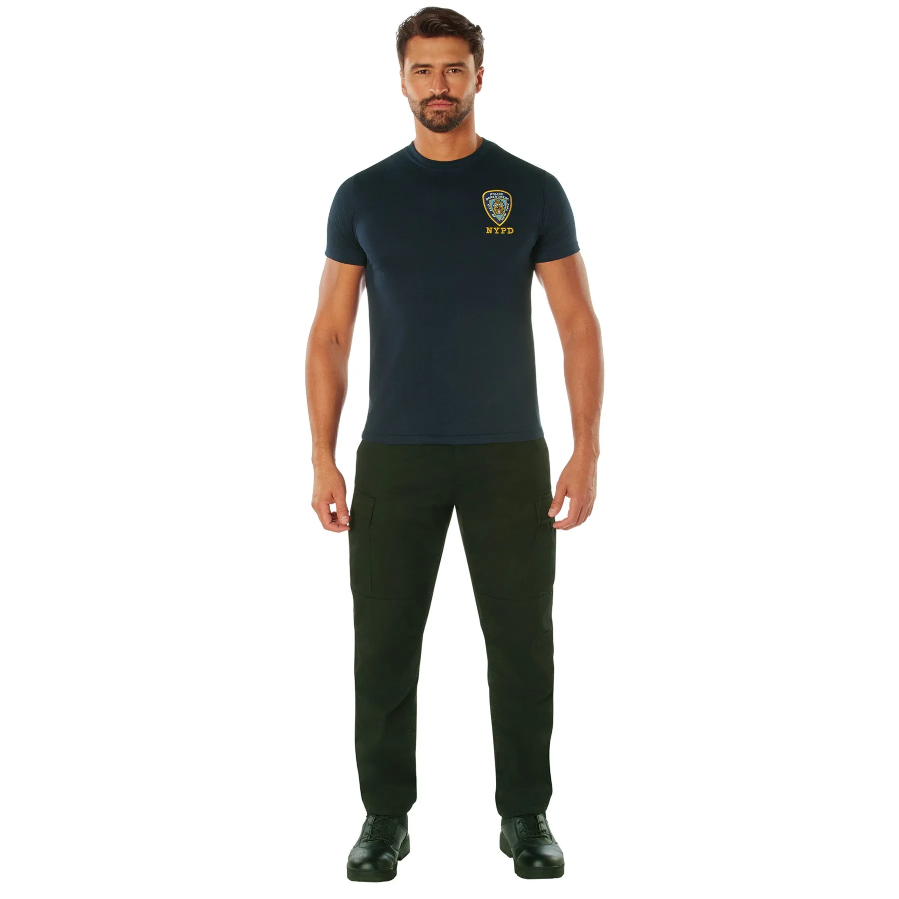 [Public Safety] Genuine Embroidered NYPD Emblem T-Shirts