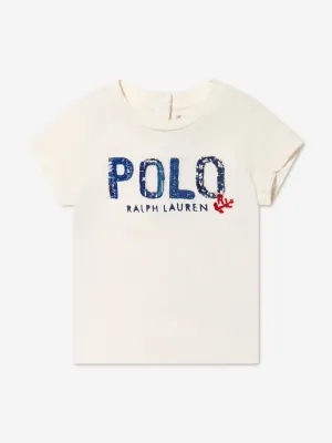 Ralph Lauren Baby Girls Polo T-Shirt in White