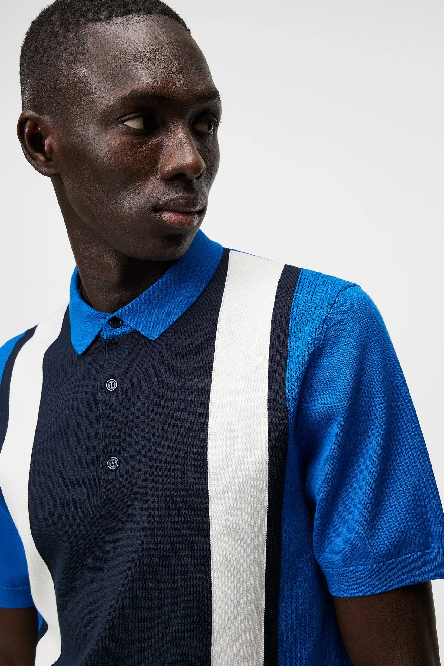 Rey Striped Polo / JL Navy