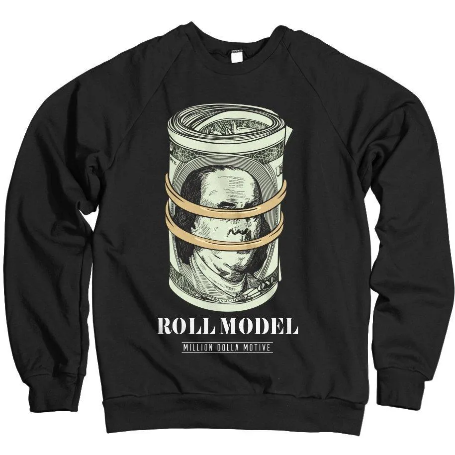 Roll Model - Black Crewneck Sweatshirt