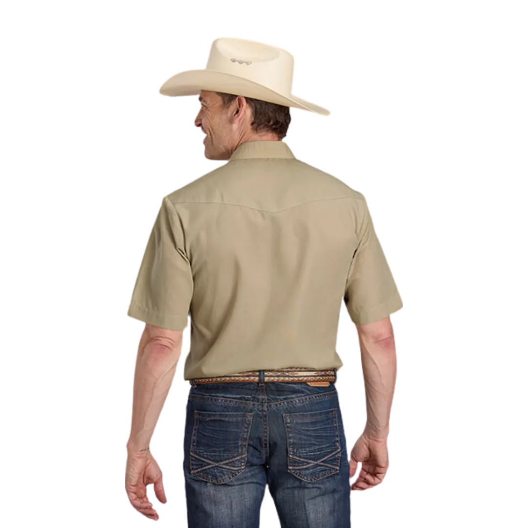 Roper Men's Solid Broadcloth Tan Shirt