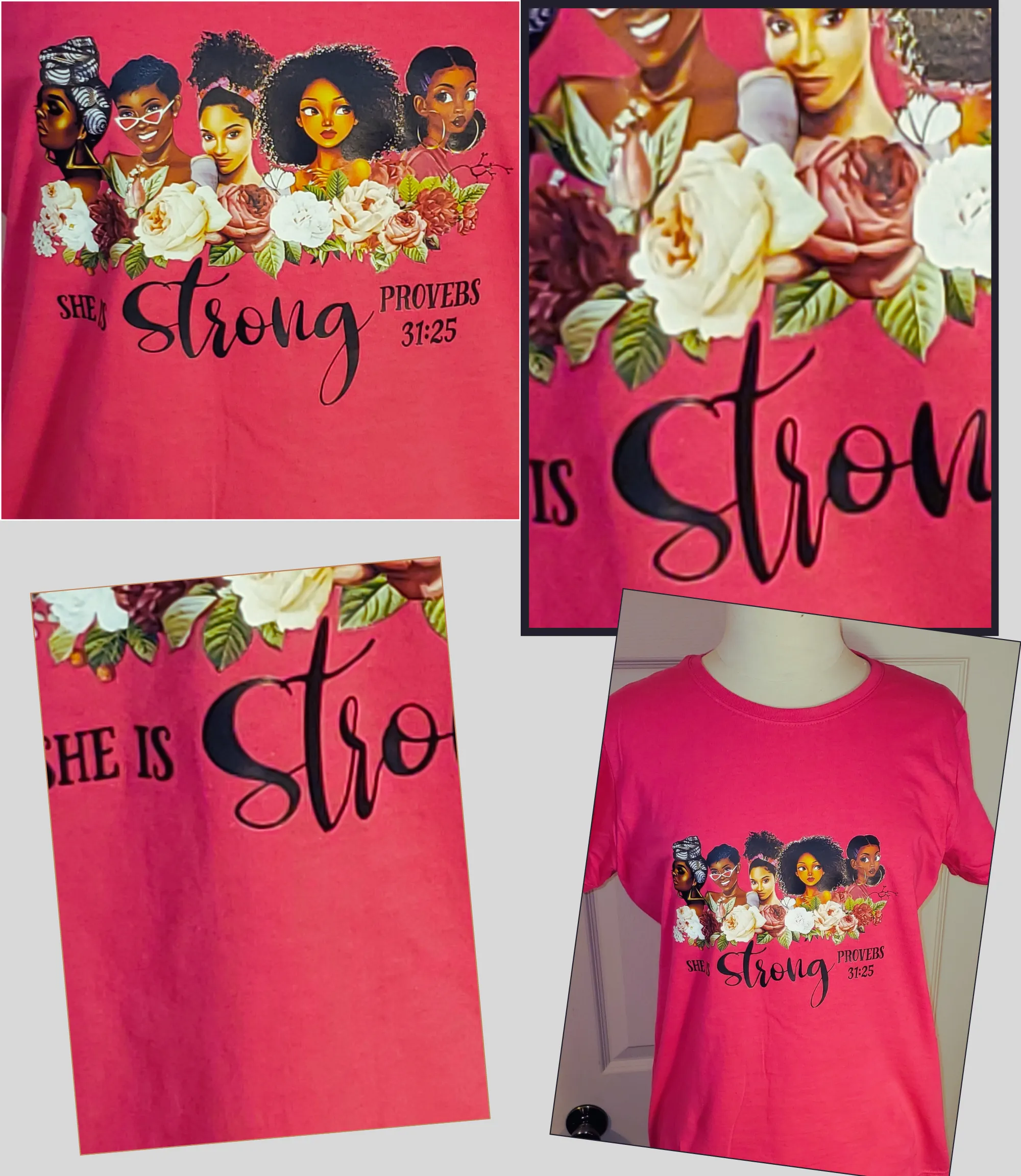 She is Strong Pink Tee Shirt