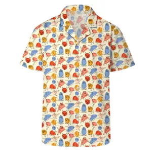 Short Sleeve Shirts Tops Cute Cat Print Summer Blouses