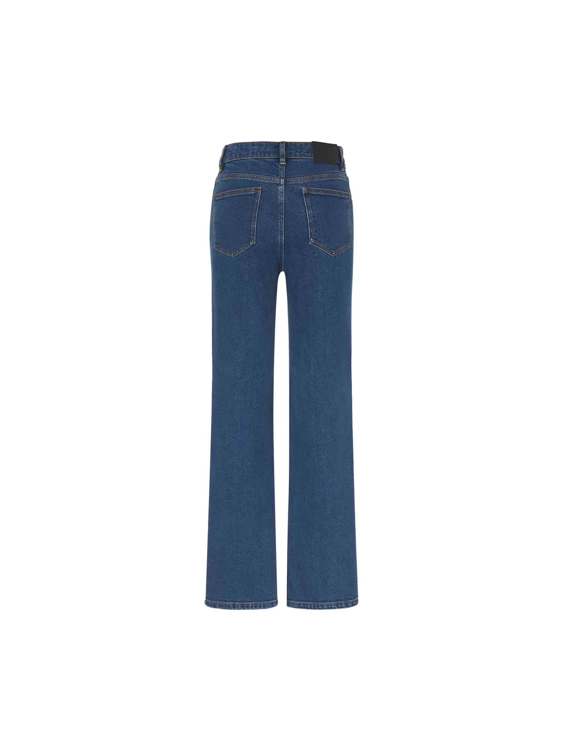 Side Slit Straight Jeans